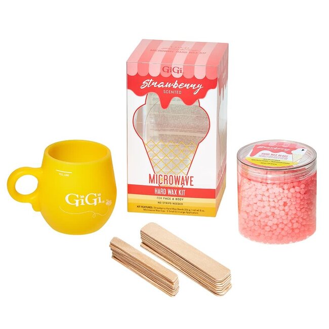 GiGi - Microwave Hard Wax Kit - Strawberry