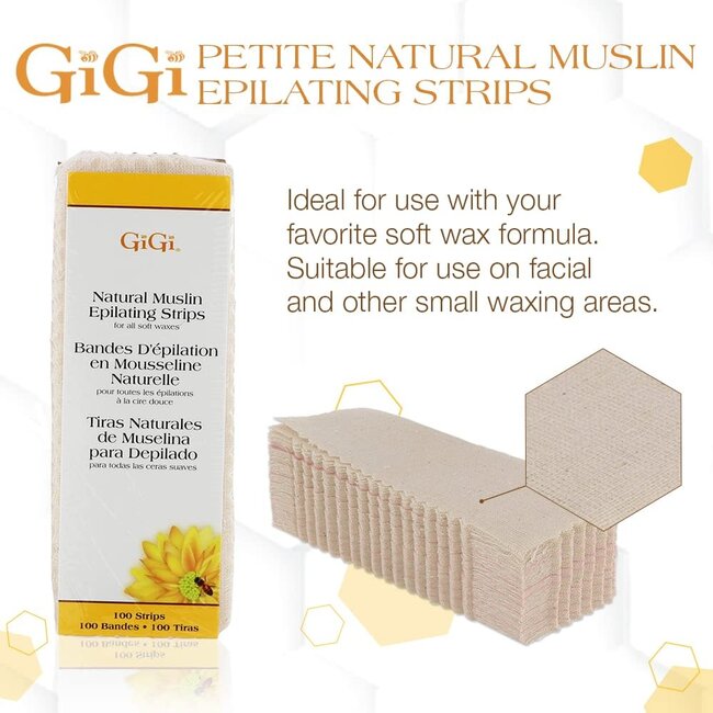GiGi - Natural Muslin Epilating Strips - Small - 100 Strips