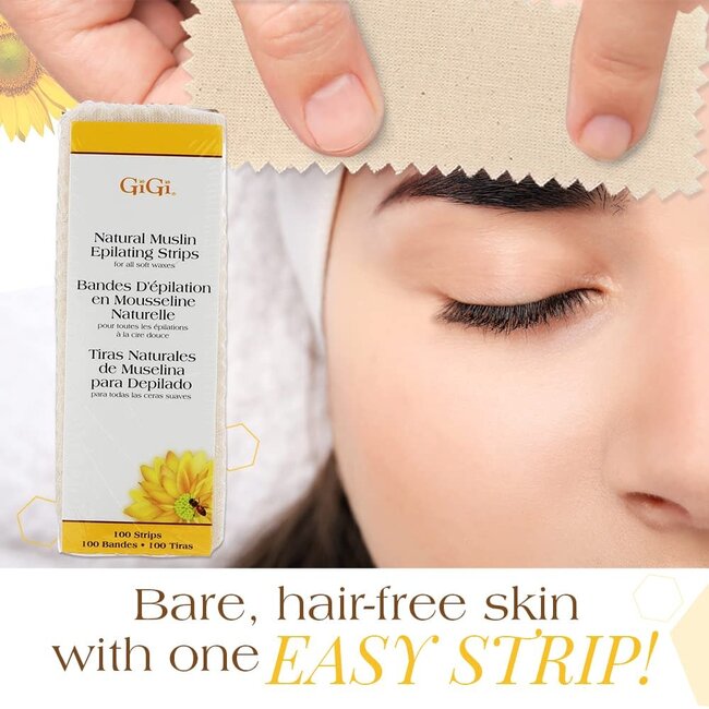 GiGi - Natural Muslin Epilating Strips - Small - 100 Strips