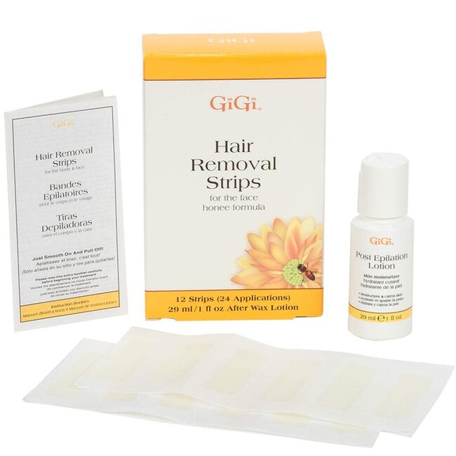 GiGi - Hair Removal Strips For Face - 12 strips
