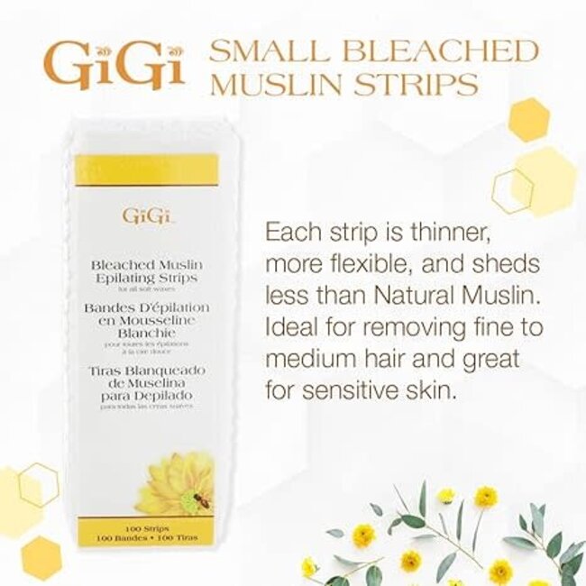GiGi - Blaeched Muslin Epilating Strips - Large - 100 Strips