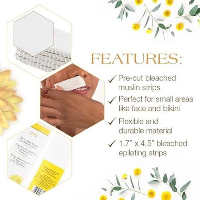 GiGi - Blaeched Muslin Epilating Strips - Large - 100 Strips