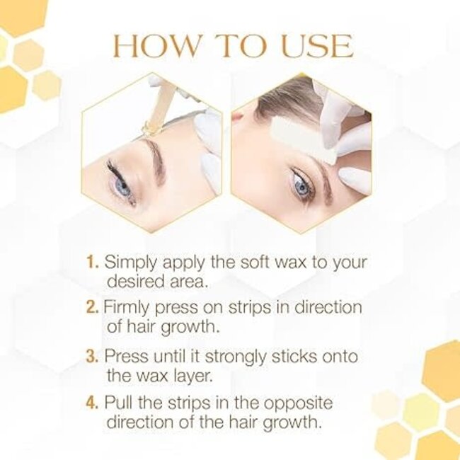 GiGi - Blaeched Muslin Epilating Strips - Large - 100 Strips