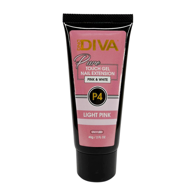 DND DIVA - Pure Touch Gel - P4  Light Pink - 2 fl. oz