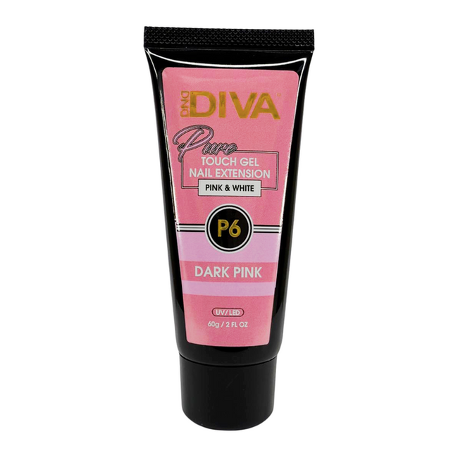 DND DIVA - Pure Touch Gel - P6  Dark Pink - 2 fl. oz