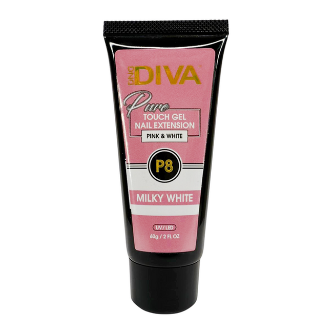 DND DIVA - Pure Touch Gel - P8 Milky White - 2 fl. oz
