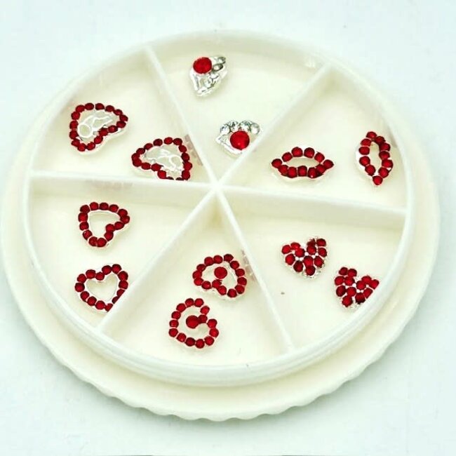 The Studio - Art Pack #536 - Heart and Lip Charms - 10 pcs