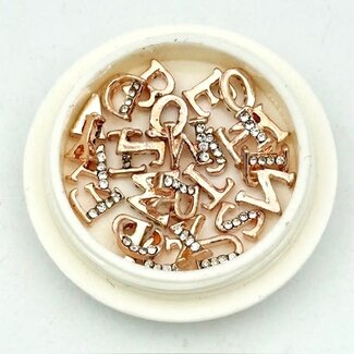 The Studio The Studio - Letter Charms In Jar - Rose Gold