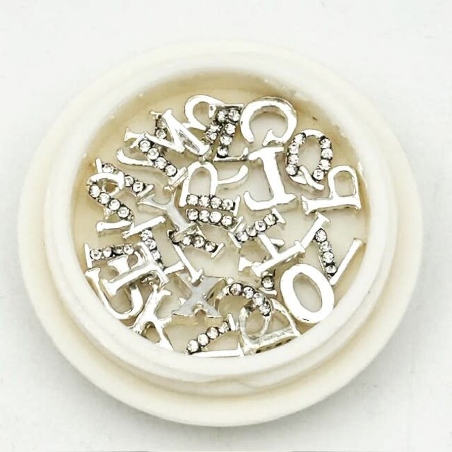 The Studio - Letter Charms In Jar - Silver