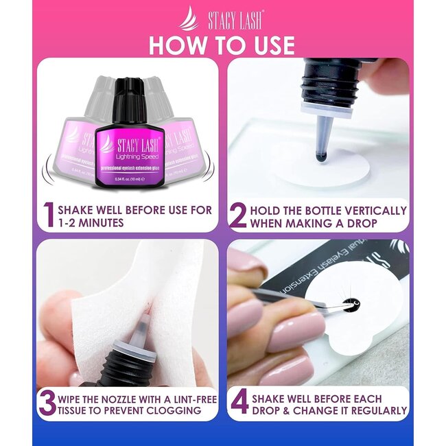 Stacy Lash - Eyelash Glue - Lightning Speed - 10ml
