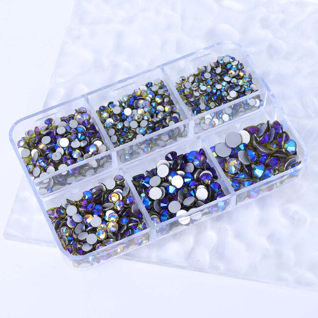 The Studio - Art Pack #583 - Assorted Dark Blue Rhinestone - 6 pcs