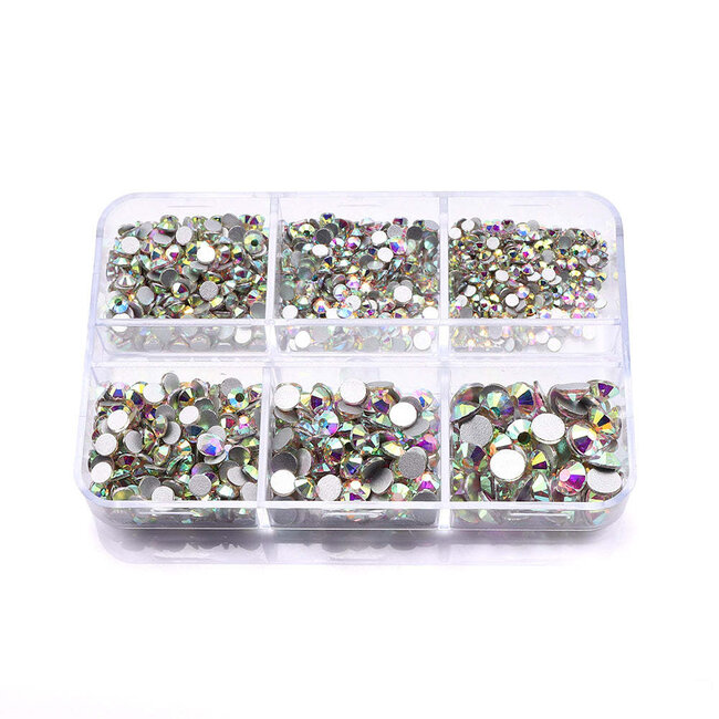 The Studio - Art Pack #353 - Assorted AB Rhinestone - 6 pcs
