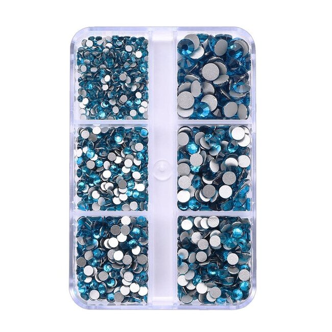 The Studio - Art Pack #581 - Assorted Turquoise Rhinestone - 6 pcs