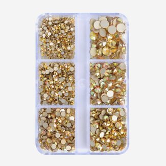 The Studio The Studio - Art Pack #386 - Assorted Gold Rhinestone - 6 pcs