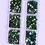 The Studio - Art Pack #584 - Assorted Emerald Green Rhinestone - 6 pcs