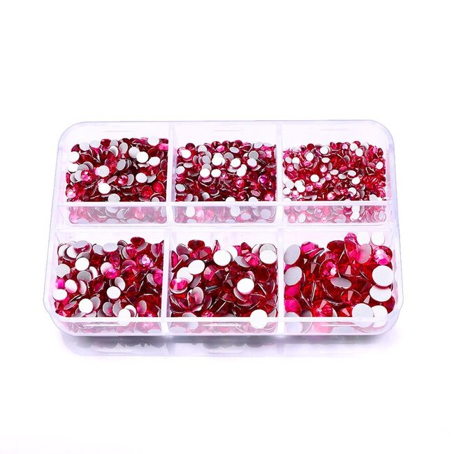 The Studio - Art Pack #361 - Assorted Red Rhinestone - 6 pcs