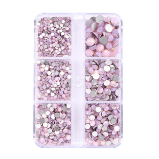 The Studio The Studio - Art Pack #585 - Assorted Iridescent Pink Rhinestone - 6 pcs