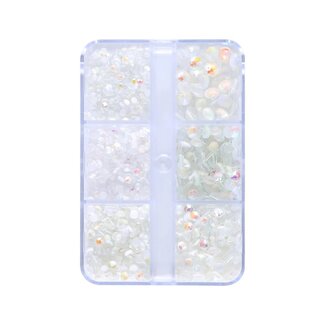 The Studio The Studio - Art Pack #359 - Assorted Iridescent Rhinestone - 6 pcs
