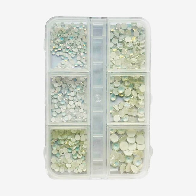 The Studio - Art Pack #358 - Assorted Clear AB Rhinestone - 6 pcs