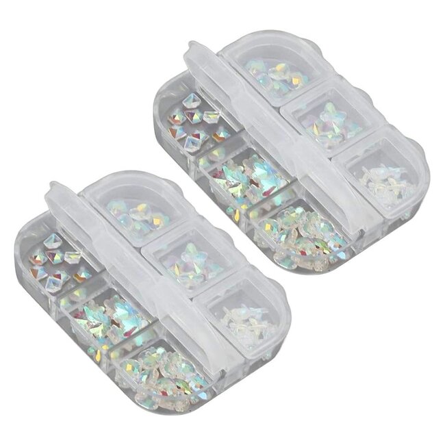 The Studio - Art Pack #363 - Assorted Iridescent Crystals - 6 pcs