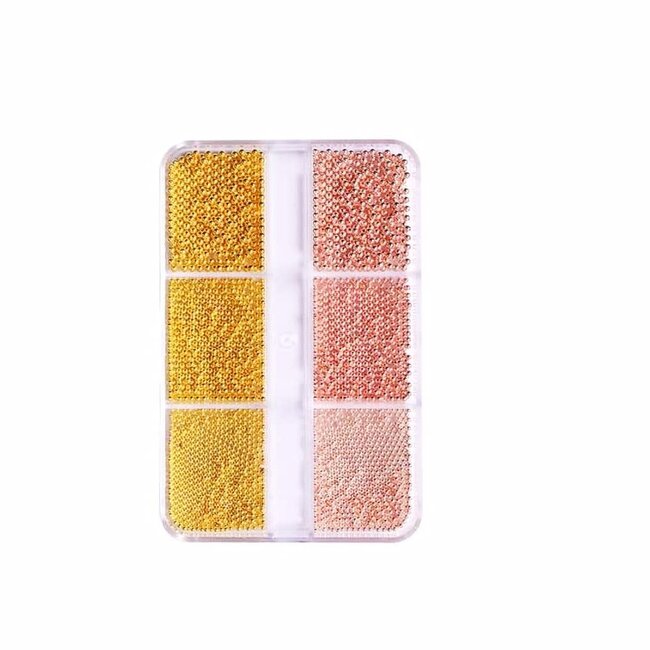 The Studio - Caviar Beads - Gold and Rose Gold - 6 pcs