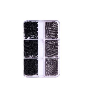 The Studio The Studio - Caviar Beads - Black and Silver - 6 pcs