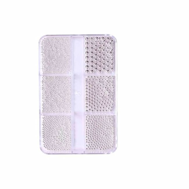 The Studio - Caviar Beads - White - 6 pcs