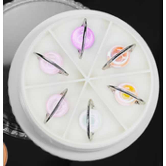The Studio - Art Pack #518 - Assorted Iridescent Planet Charms