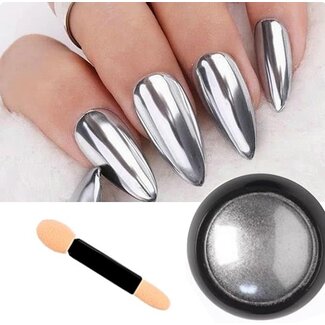 Chrome Nail Art Powder - Silver