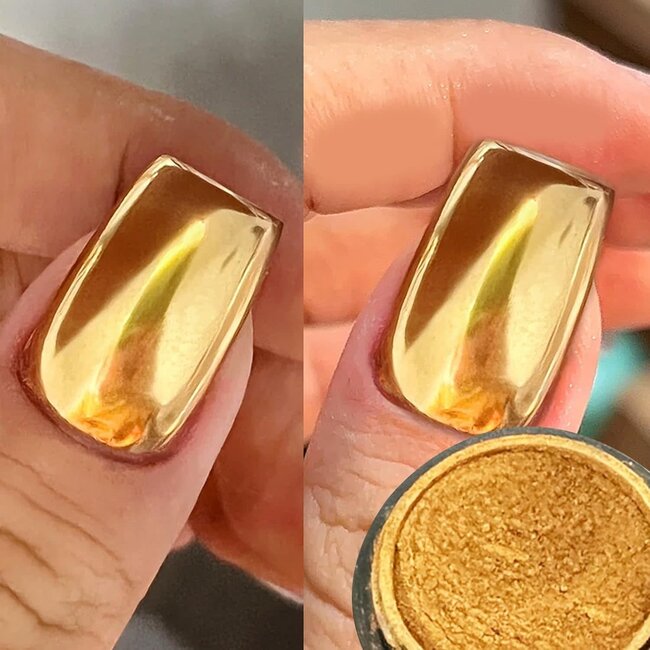 Chrome Nail Art Powder - Gold
