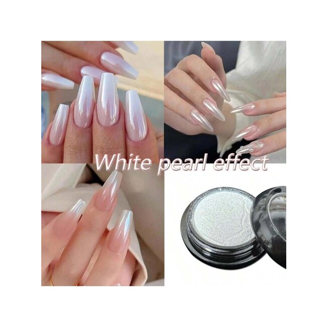 Chrome Nail Art Powder - White