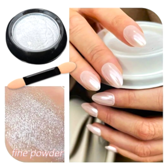 Chrome Nail Art Powder - White