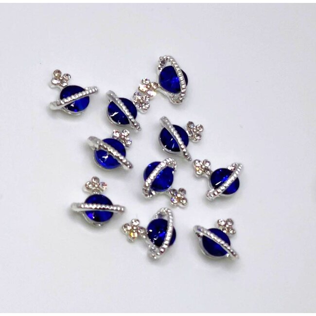 The Studio - Art Pack #484 - Planet Charms - Blue - 10pc