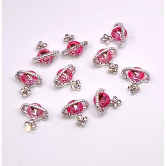 The Studio The Studio - Art Pack #485 - Planet Charms - Dark Pink - 10 pc