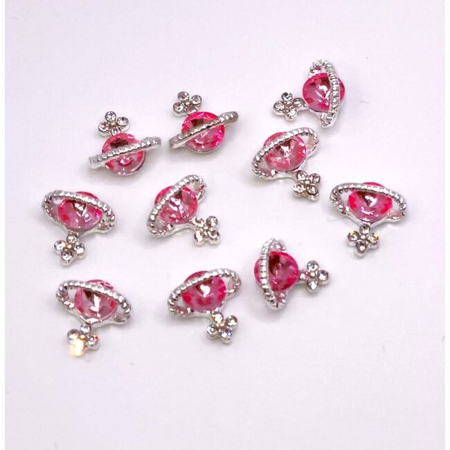 The Studio - Art Pack #485 - Planet Charms - Dark Pink - 10 pc