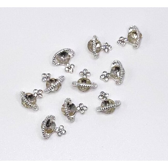The Studio - Art Pack #481 - Planet Charms - Clear - 10 pc