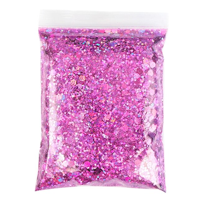 Beauty Nails - Nail Ornament Glitter - Dark Pink