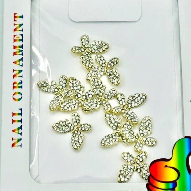 The Studio - Art Pack #476 - Gold Butterfly Charms