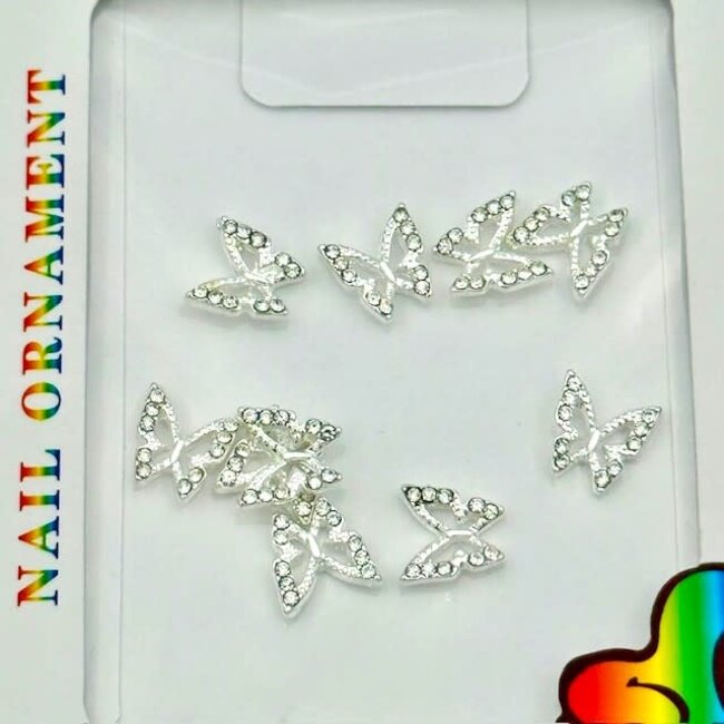 The Studio - Art Pack #470 - Silver Butterfly Charms
