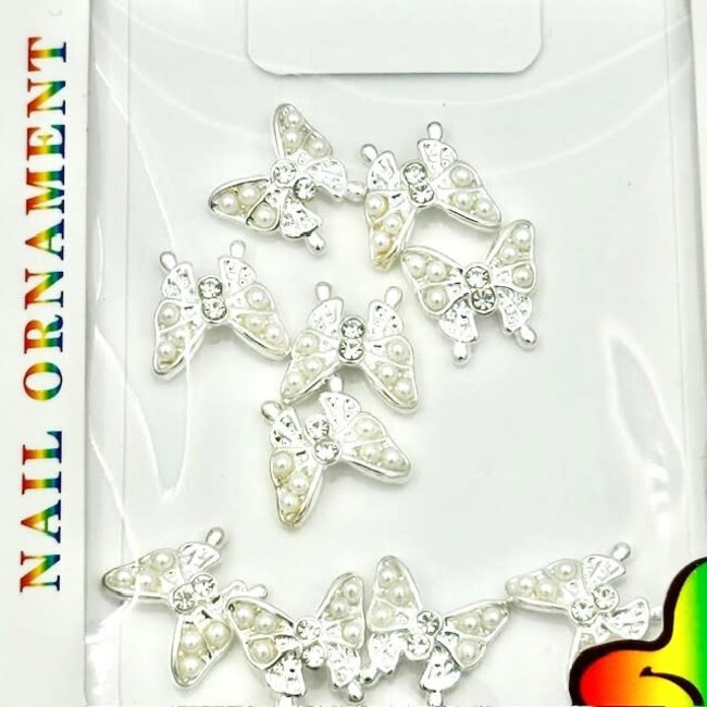 The Studio - Art Pack #472 - Silver Butterfly Charms