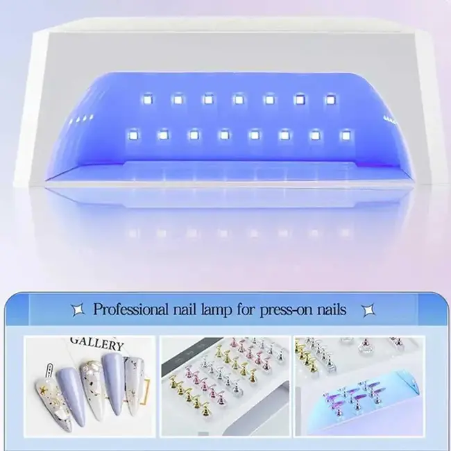 2 In 1 Cordless LED/UV Lamp w/ Arm Rest - White