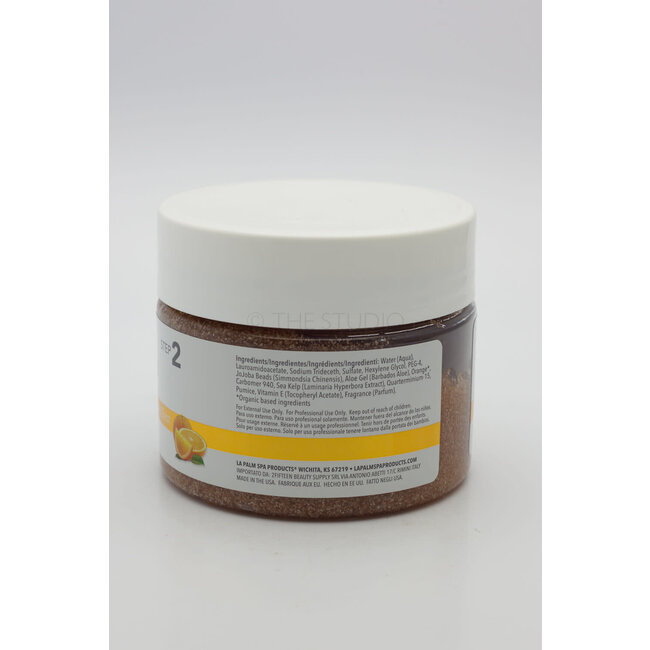 La Palm - Step 2 - (Organic) Jojoba Pedi Scrub - 12 oz - Orange Tangerine Zest