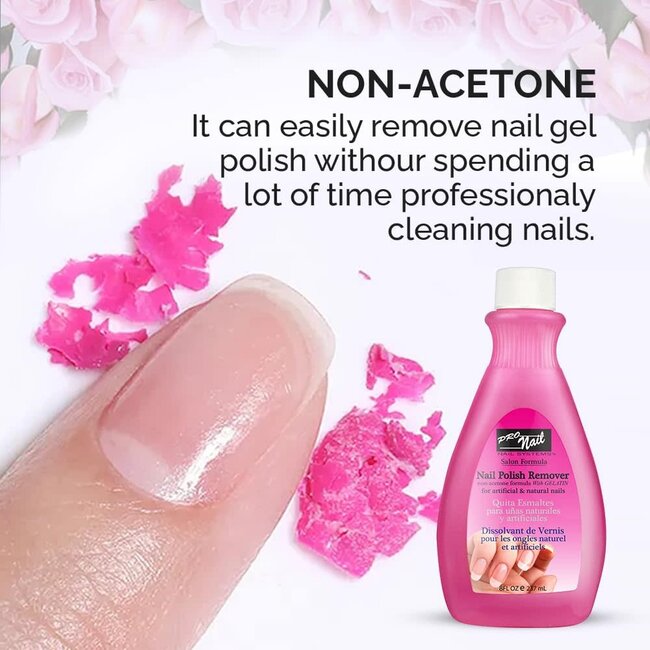 Pro Nail - Nail Polish Remover - Non-Acetone - 8 oz