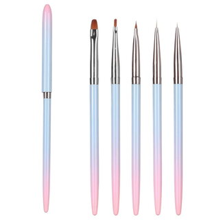 The Studio The Studio - Liner Brush - 5 PC - Blue/Pink Ombre