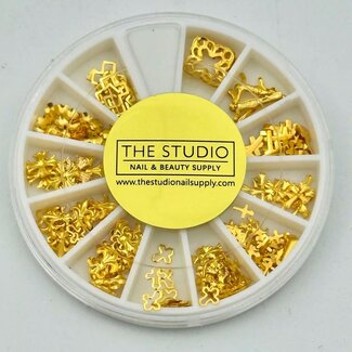 The Studio The Studio - Wheel -  Assorted Nail Art Crosses - Gold
