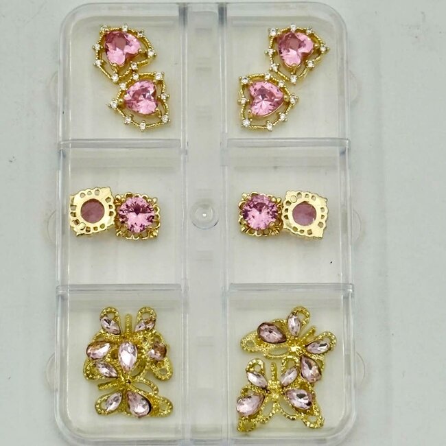 The Studio - Art Pack #525 - Assorted Nail Art Charms - 12 pcs