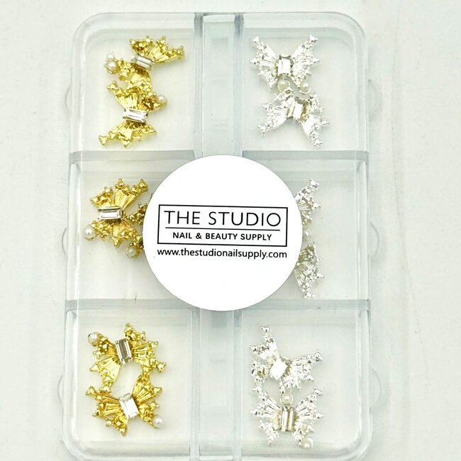 The Studio - Art Pack #560 - Butterfly Charms - Silver, Gold