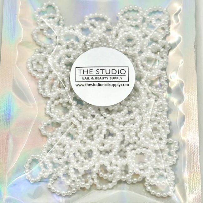 The Studio - Art Pack #450 - White Pearl Hearts