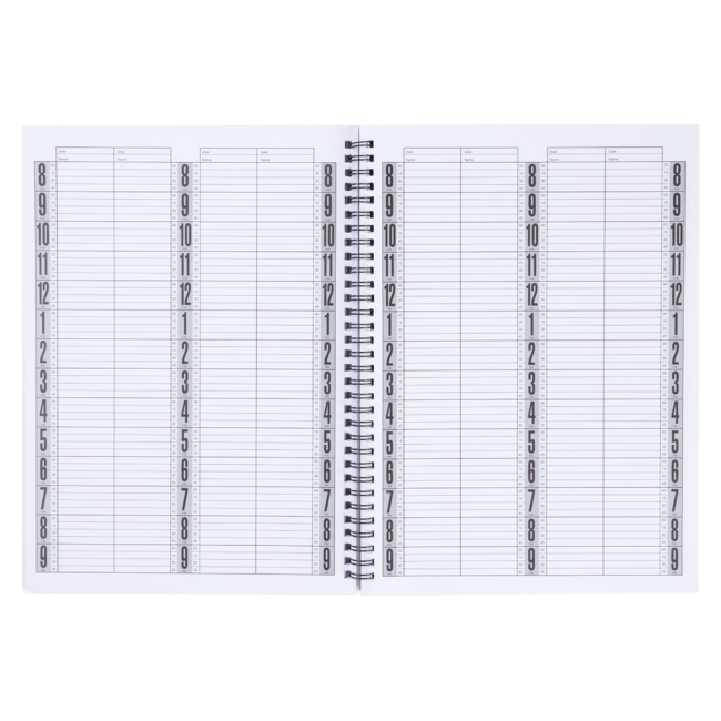 DL - 4 Column Appointment Book - DL-C203 - Purple