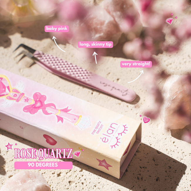 Elan - Gemstone Volume Tweezer - Nano Grip - Pink